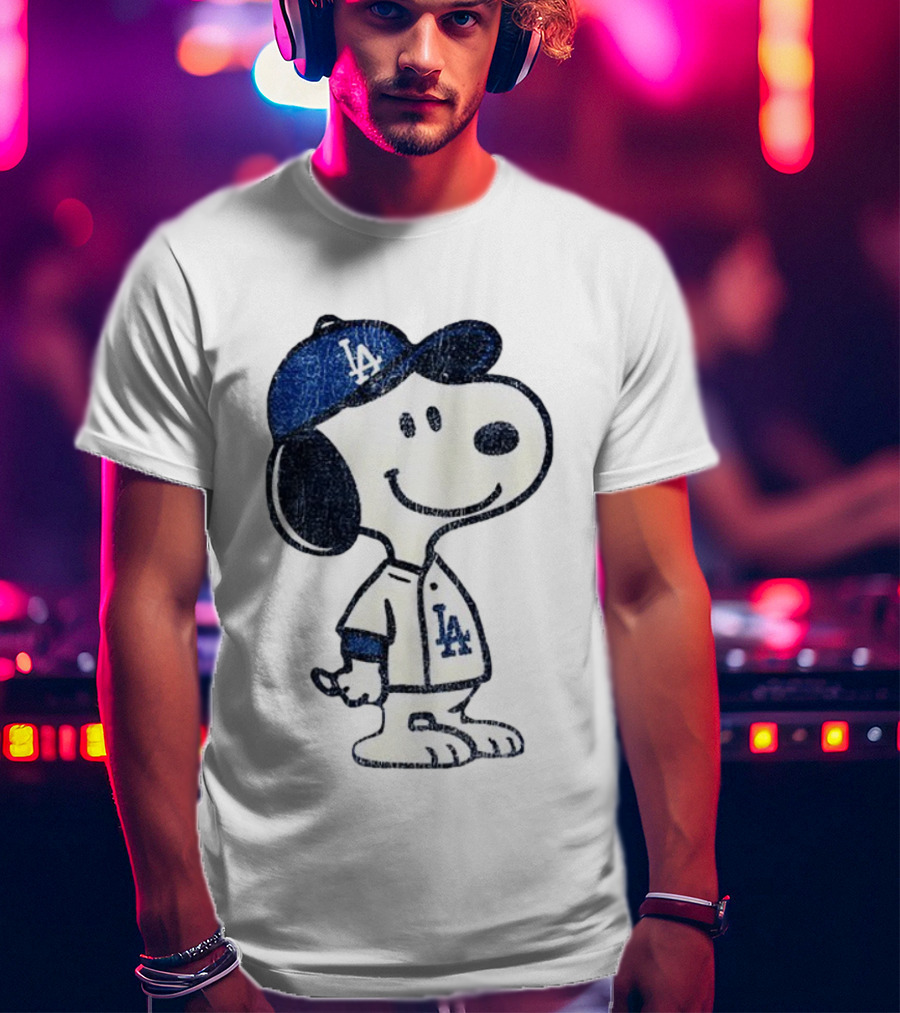 Snoopy Los Angeles Dodgers MLB Baseball Player World Series 2025 T-Shirt