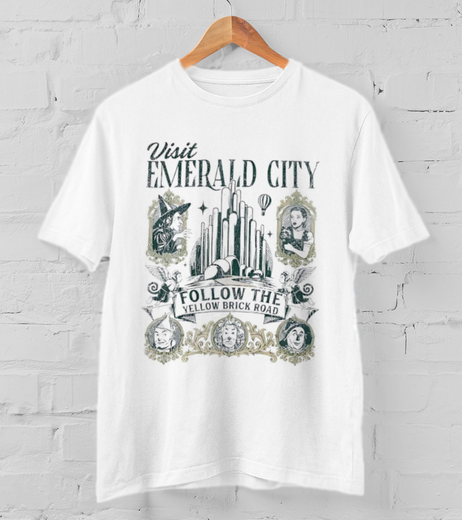 Visit Emerald City Follow The Yellow Brick Road Wizard Of Oz T-Shirt