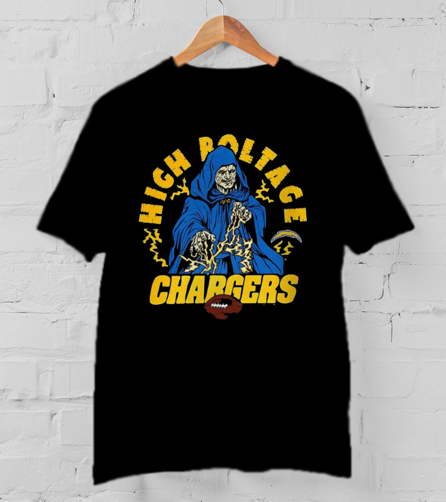 Los Angeles Chargers High Roltage Darth Sidious NFL Star Wars Collaboration T-Shirt