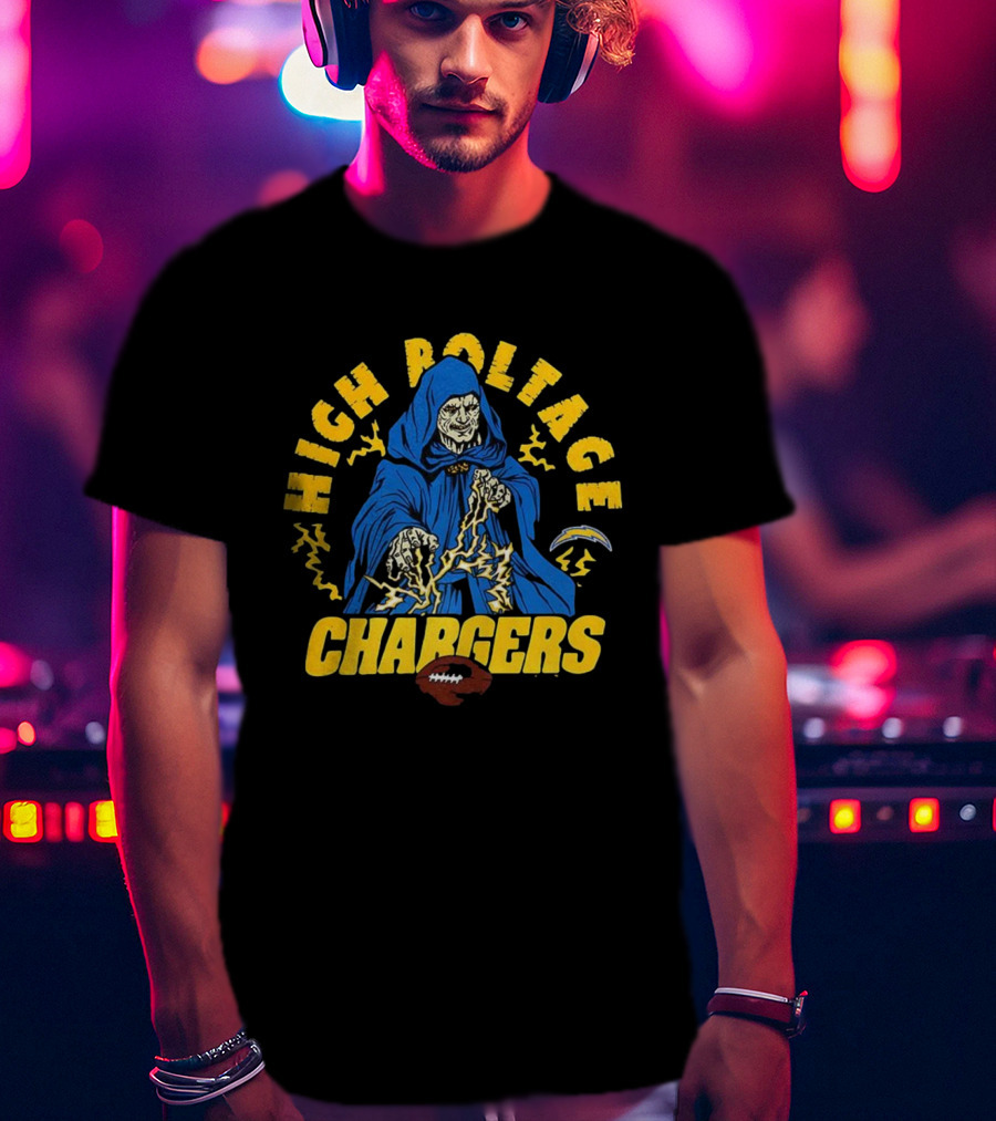 Los Angeles Chargers High Roltage Darth Sidious NFL Star Wars Collaboration T-Shirt