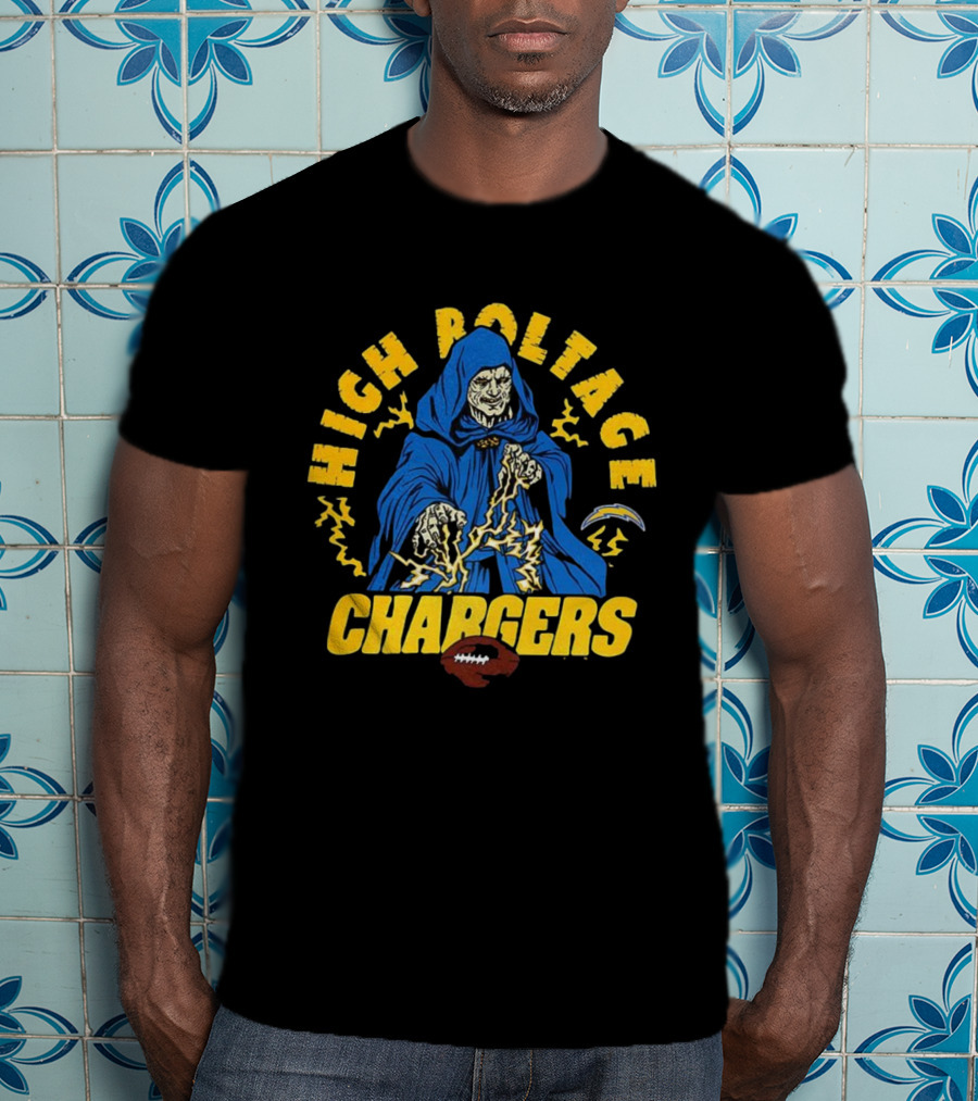 Los Angeles Chargers High Roltage Darth Sidious NFL Star Wars Collaboration T-Shirt
