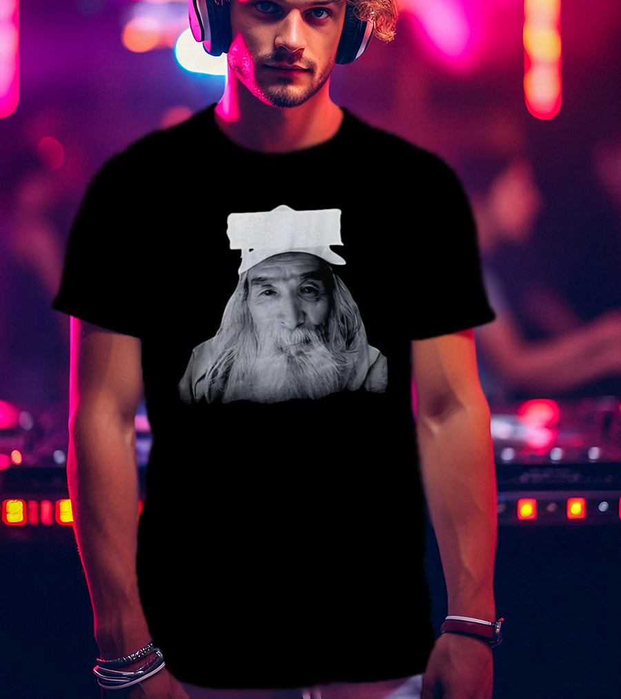 Fujimotosan Fuji Face Iconic Long White Beard And Cap T-Shirt