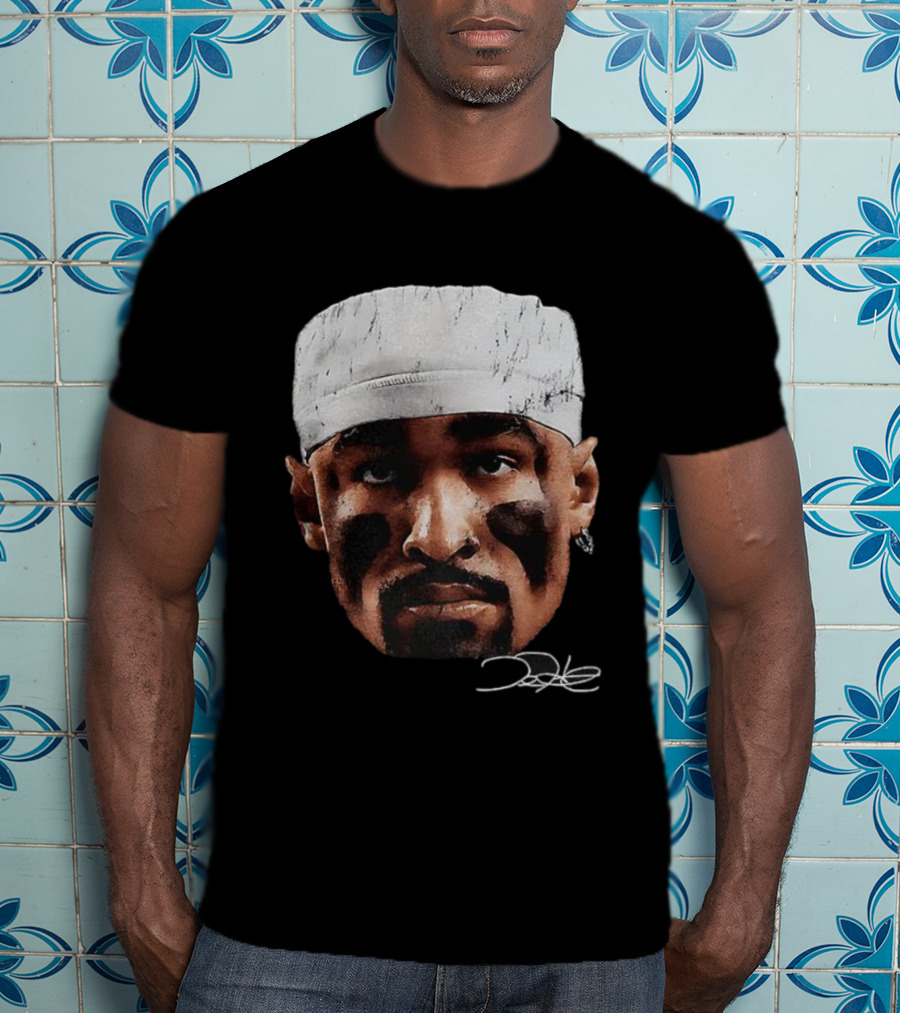 Jalen Hurts Philadelphia Eagles Big Head Signature Vintage Football T-Shirt