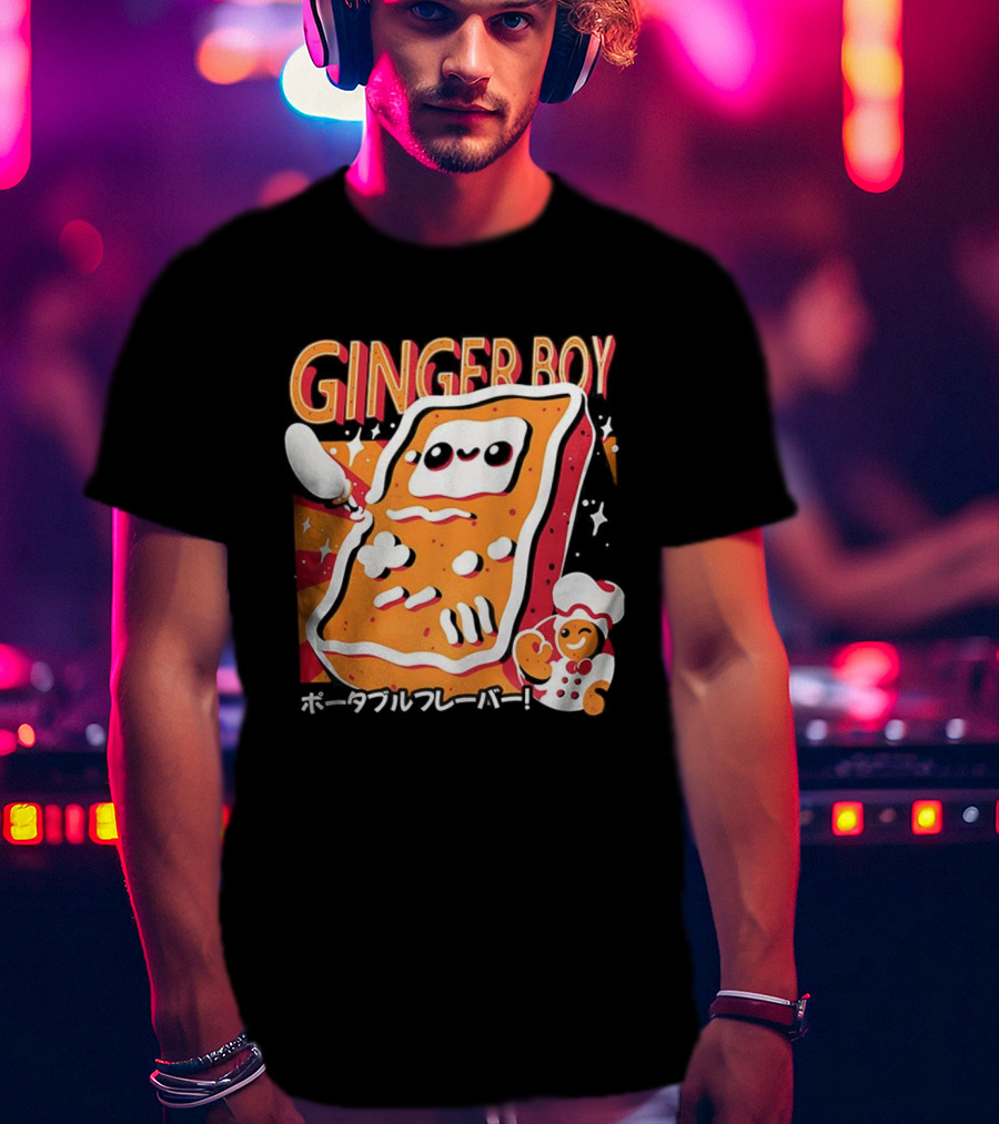 GingerBoy Gingerbread Handheld Game Console Christmas Portable Flavor Chef T-Shirt
