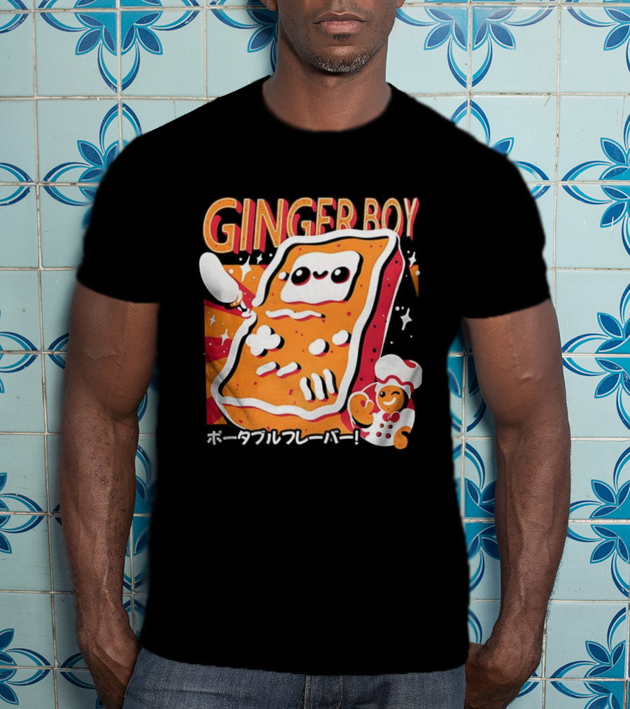 GingerBoy Gingerbread Handheld Game Console Christmas Portable Flavor Chef T-Shirt
