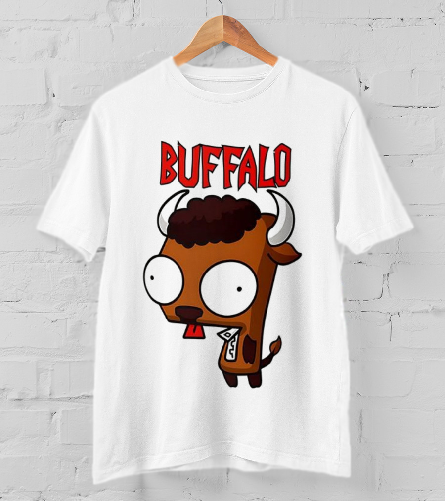 Buffalo Character With Horns And Big Eyes T-Shirt