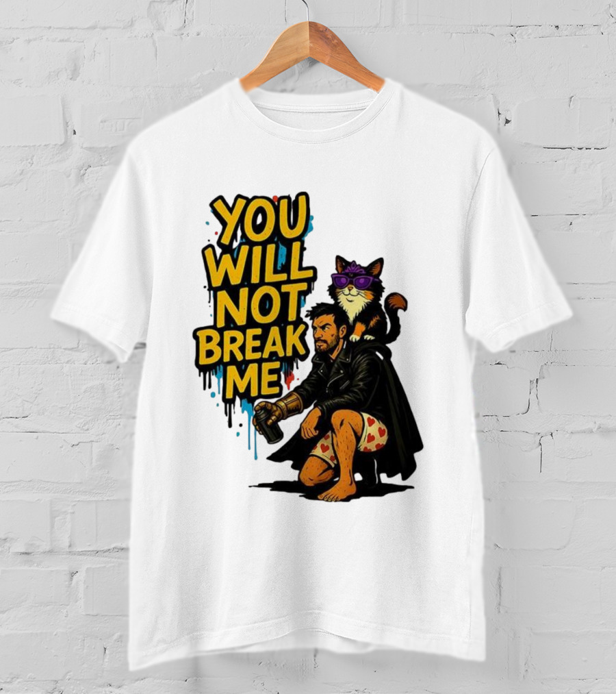 Dungeon Crawler Carl You Will Not Break Me Donut Cat Graffiti Style T-Shirt