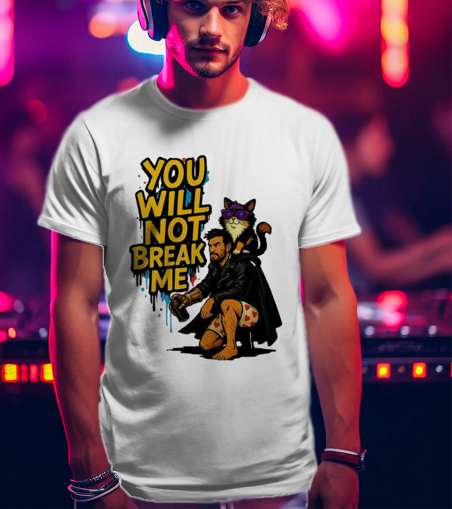Dungeon Crawler Carl You Will Not Break Me Donut Cat Graffiti Style T-Shirt