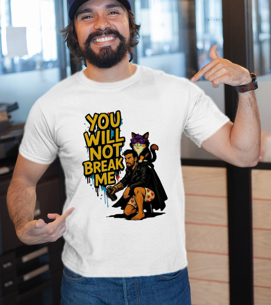 Dungeon Crawler Carl You Will Not Break Me Donut Cat Graffiti Style T-Shirt