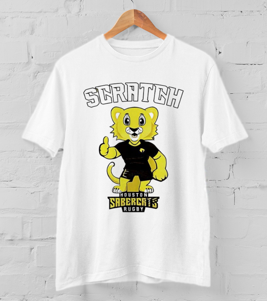 Houston SaberCats Rugby Scratch Mascot T-Shirt