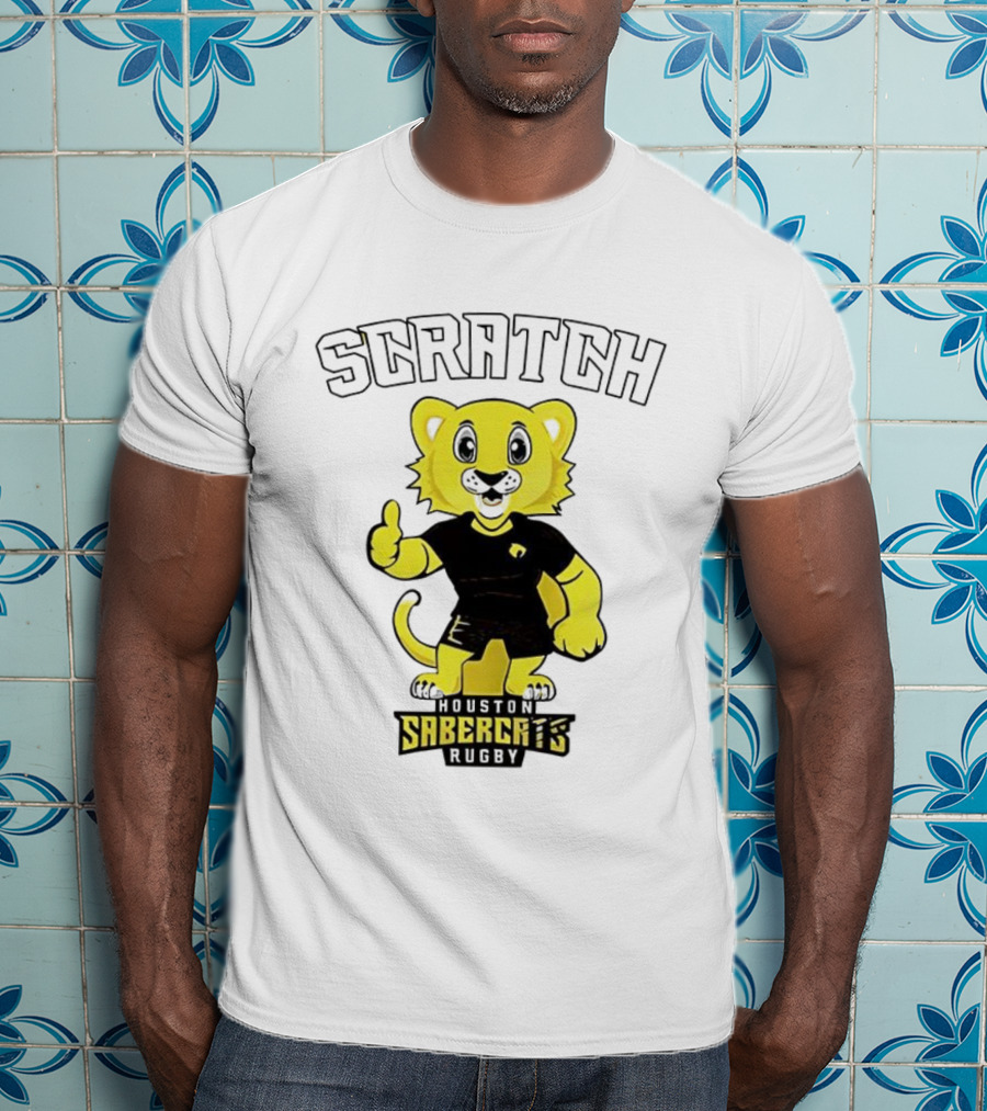 Houston SaberCats Rugby Scratch Mascot T-Shirt
