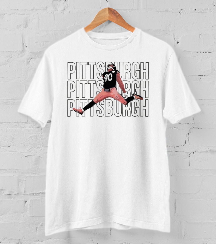 Pittsburgh Steelers TJ Watt Football Victory Jump Celebration T-Shirt