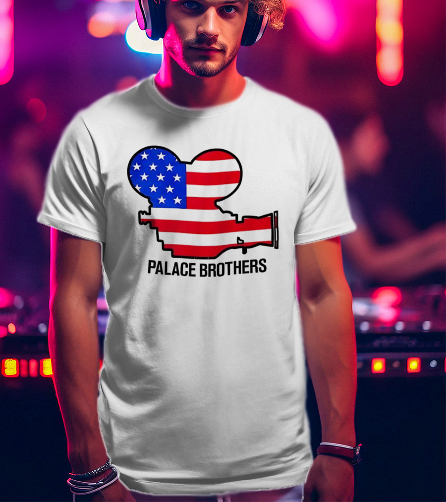 Palace Brothers American Flag Camera T-Shirt