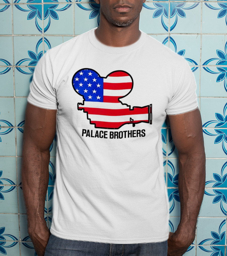 Palace Brothers American Flag Camera T-Shirt
