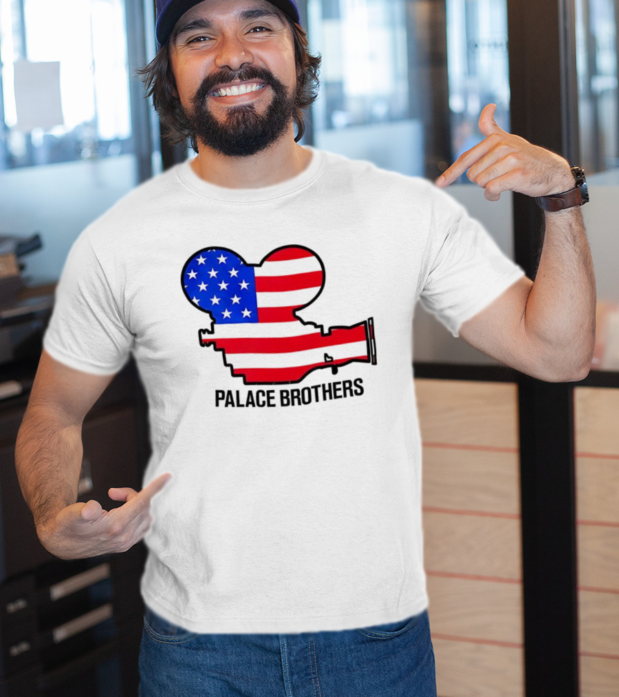 Palace Brothers American Flag Camera T-Shirt