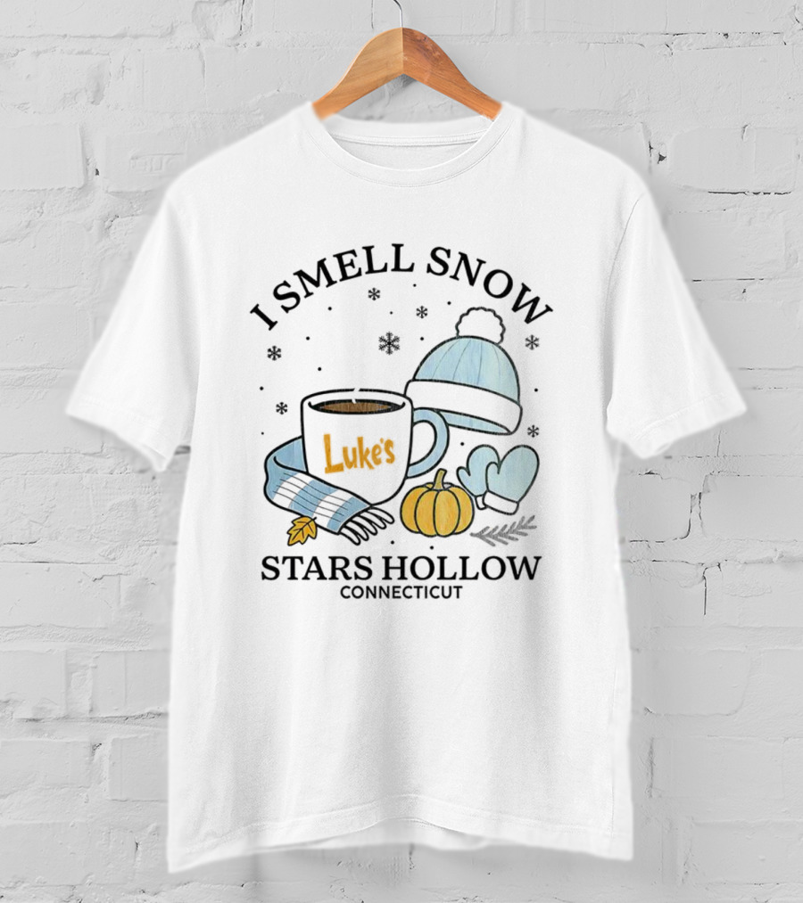 I Smell Snow Luke's Stars Hollow Connecticut Christmas Winter Cozy T-Shirt