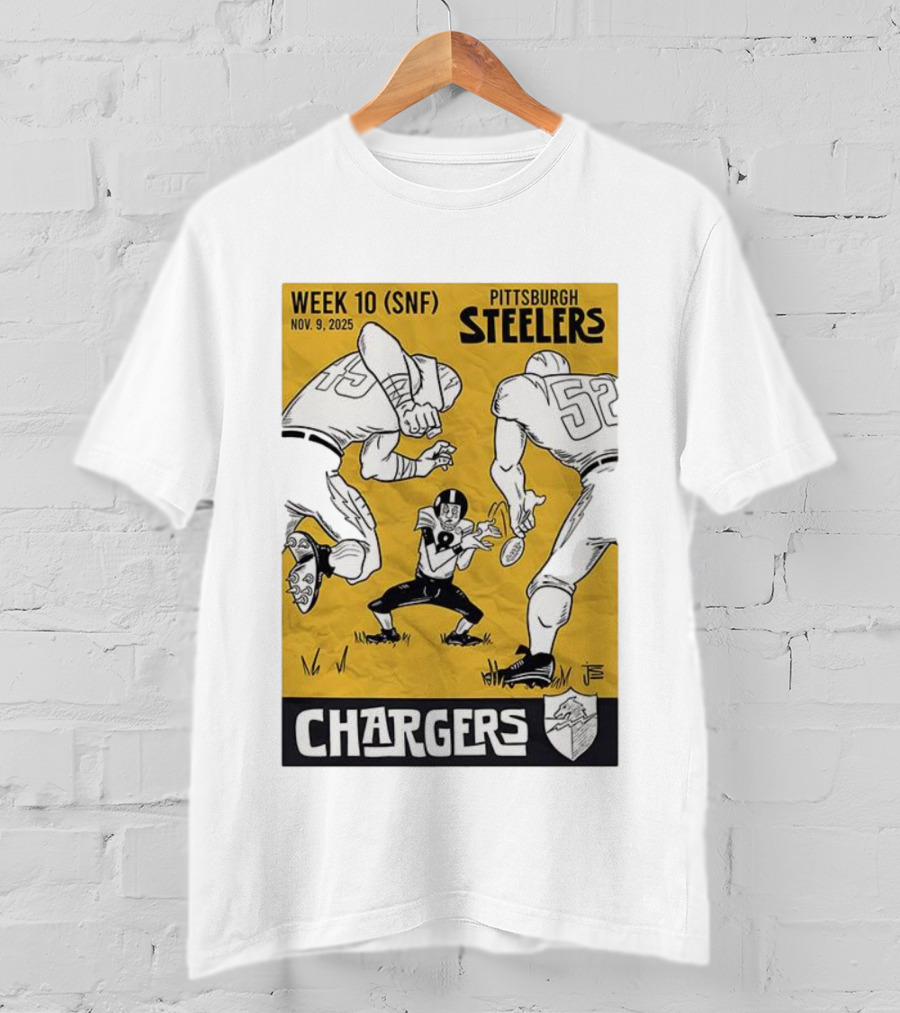 Pittsburgh Steelers Vs Chargers Week 10 SNF Nov 9 2025 Comic T-Shirt