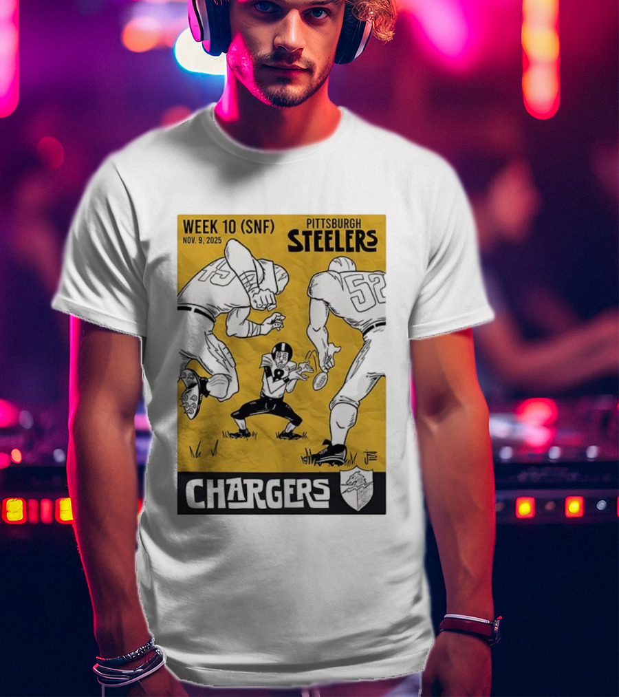 Pittsburgh Steelers Vs Chargers Week 10 SNF Nov 9 2025 Comic T-Shirt