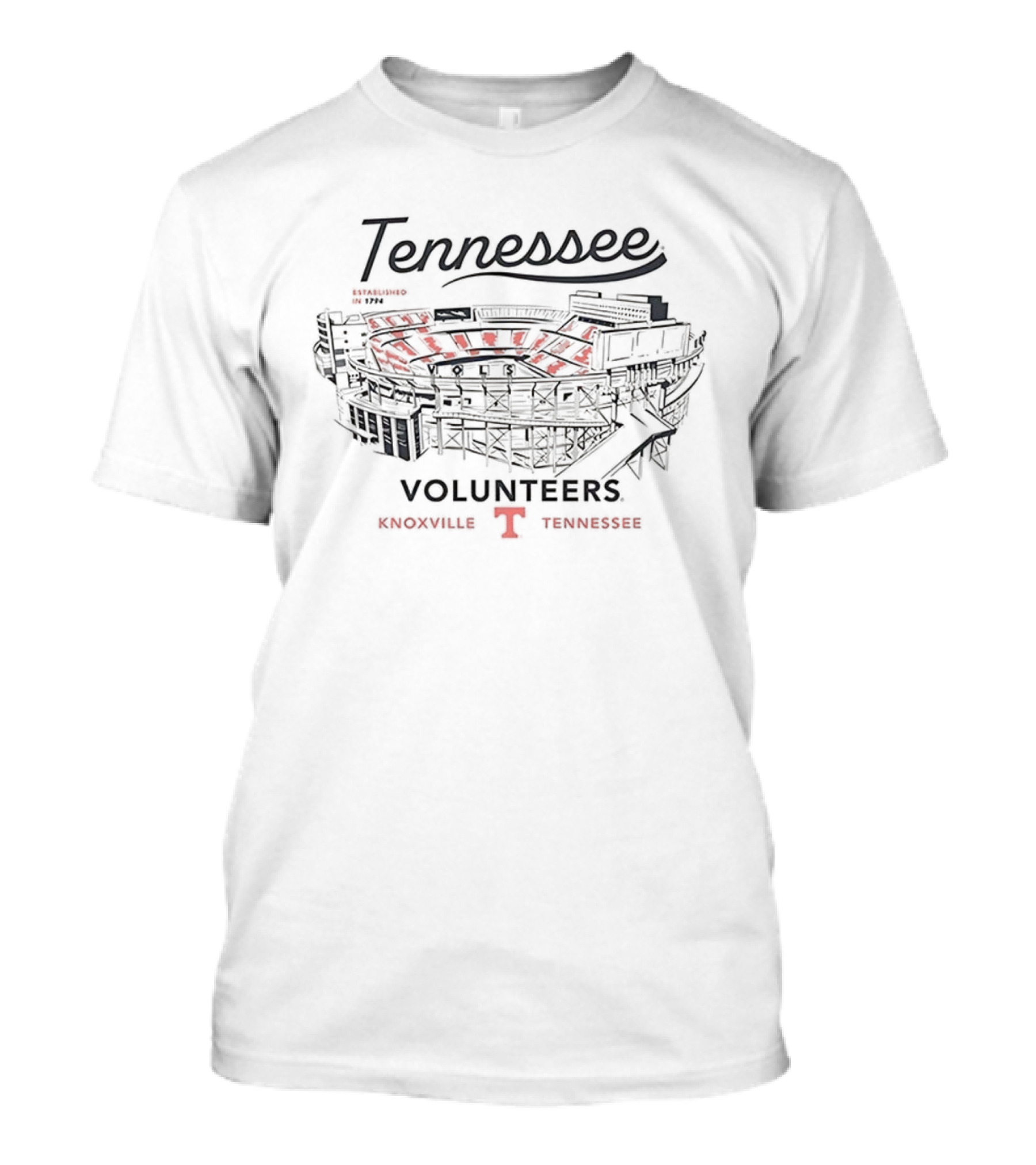 Tennessee Volunteers Neyland Stadium Knoxville Est 1794 T-Shirt