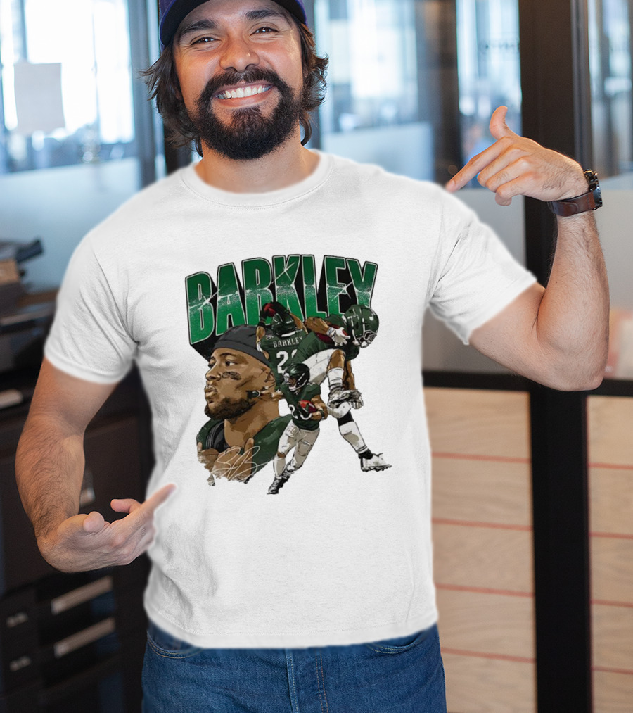 Barkley Saquon Football Player Signature Philadelphia Eagles T-Shirt