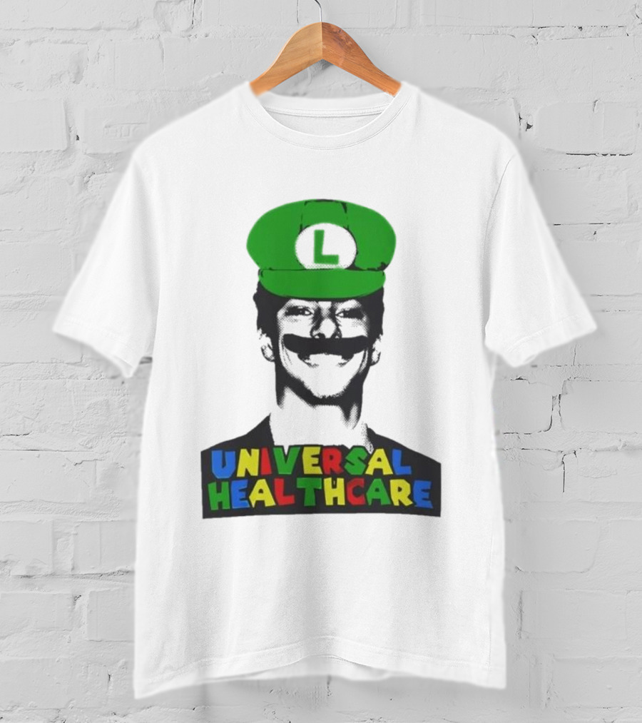 Luigi Mangione Universal Healthcare Mario Bros Green Hat T-Shirt