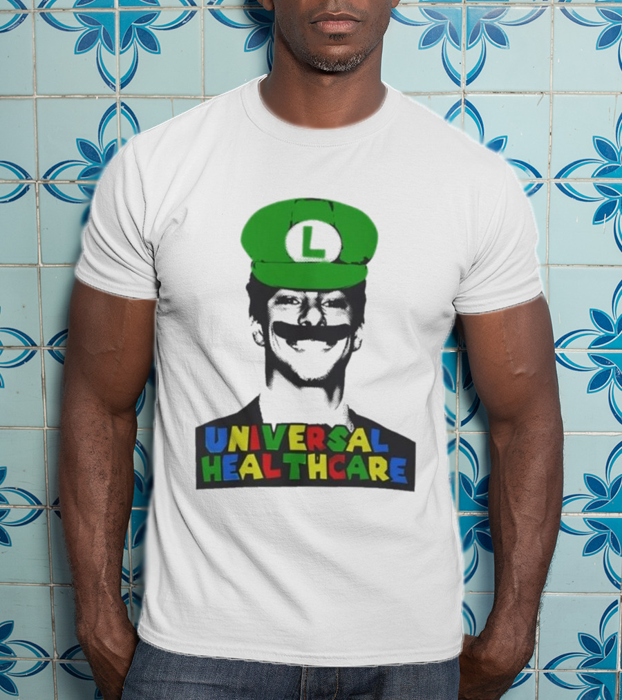 Luigi Mangione Universal Healthcare Mario Bros Green Hat T-Shirt