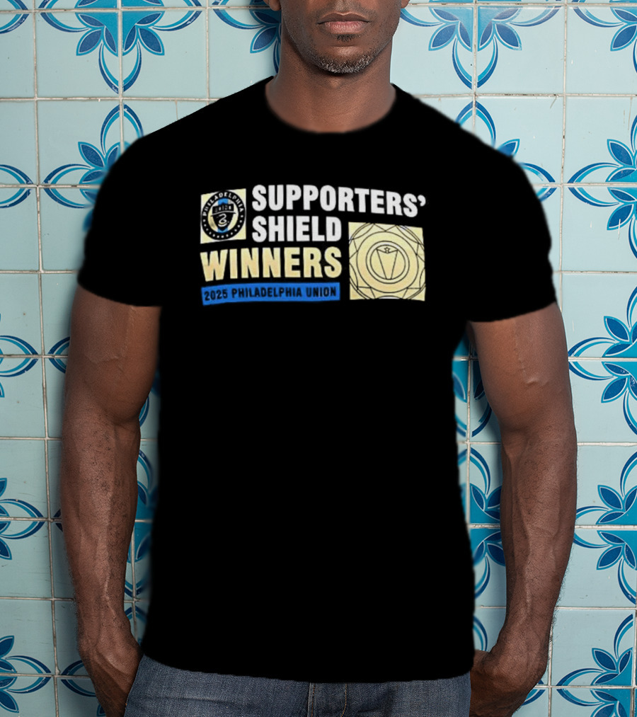 Philadelphia Union MLS 2025 Supporters’ Shield Winners Badge T-Shirt