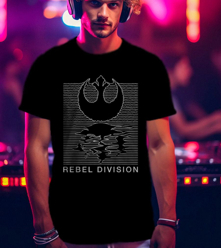 Rebel Division Rebel Alliance Joy Division Unknown Pleasures Logo Fusion T-Shirt