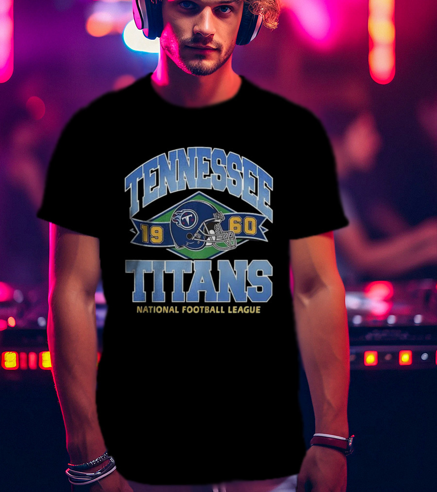 Tennessee Titans 1960 National Football League Helmet Emblem T-Shirt