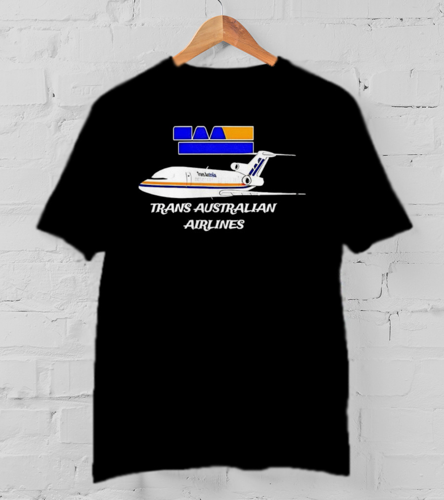 Trans Australian Airlines Classic Aviation Design Plane TAA Text Retro T-Shirt