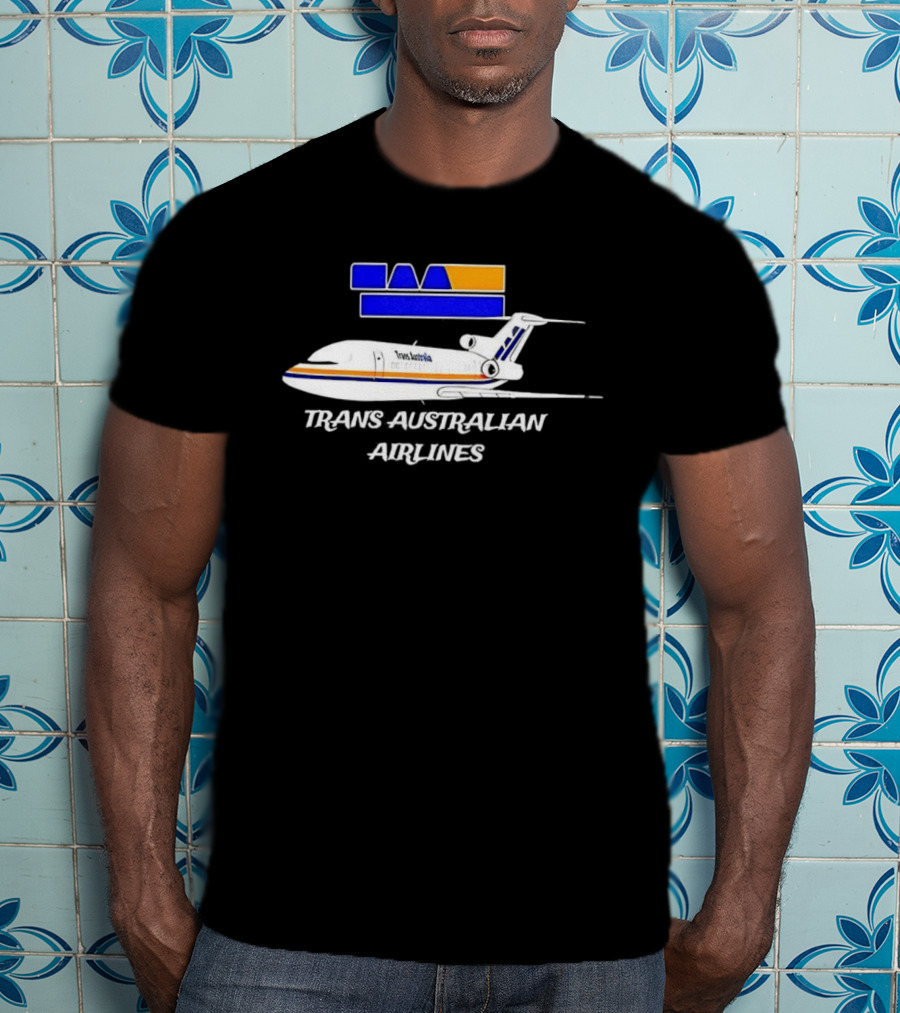 Trans Australian Airlines Classic Aviation Design Plane TAA Text Retro T-Shirt