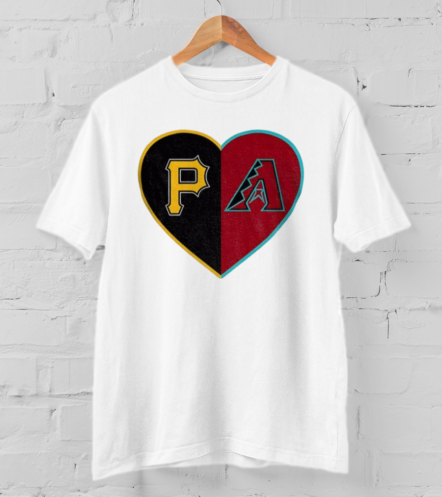 Pittsburgh Pirates Arizona Diamondbacks Split Heart Personalized T-Shirt