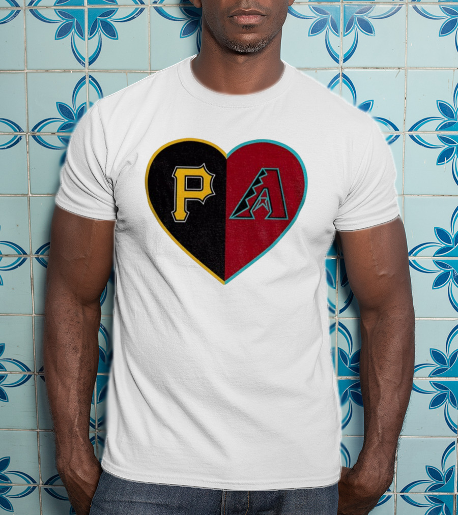 Pittsburgh Pirates Arizona Diamondbacks Split Heart Personalized T-Shirt