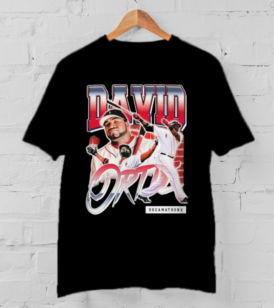 David Ortiz Big Papi Dreamathon Baseball Imagery MLB Legends T-Shirt