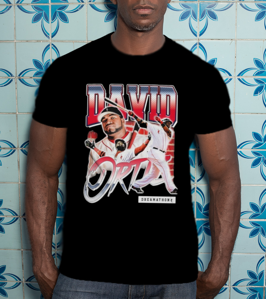 David Ortiz Big Papi Dreamathon Baseball Imagery MLB Legends T-Shirt