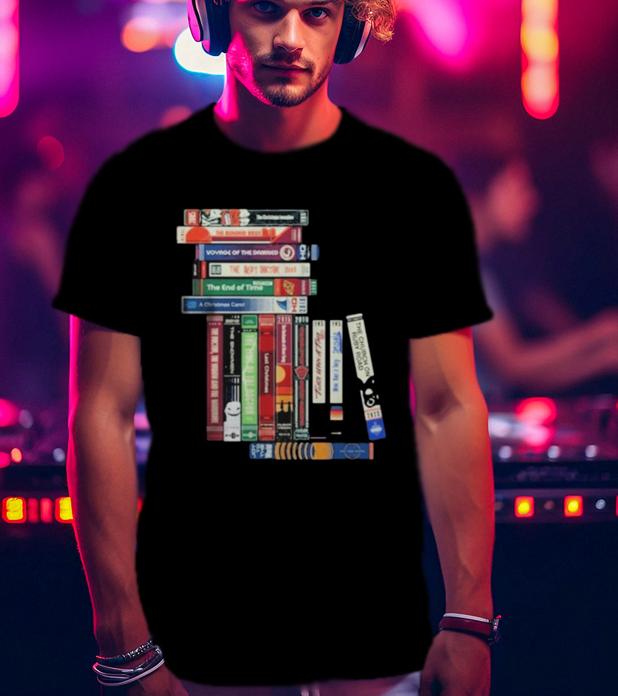 Doctor Who Voyage Of The Damned The Next Doctor End Of Time Christmas Carol Classic VHS Collection T-Shirt