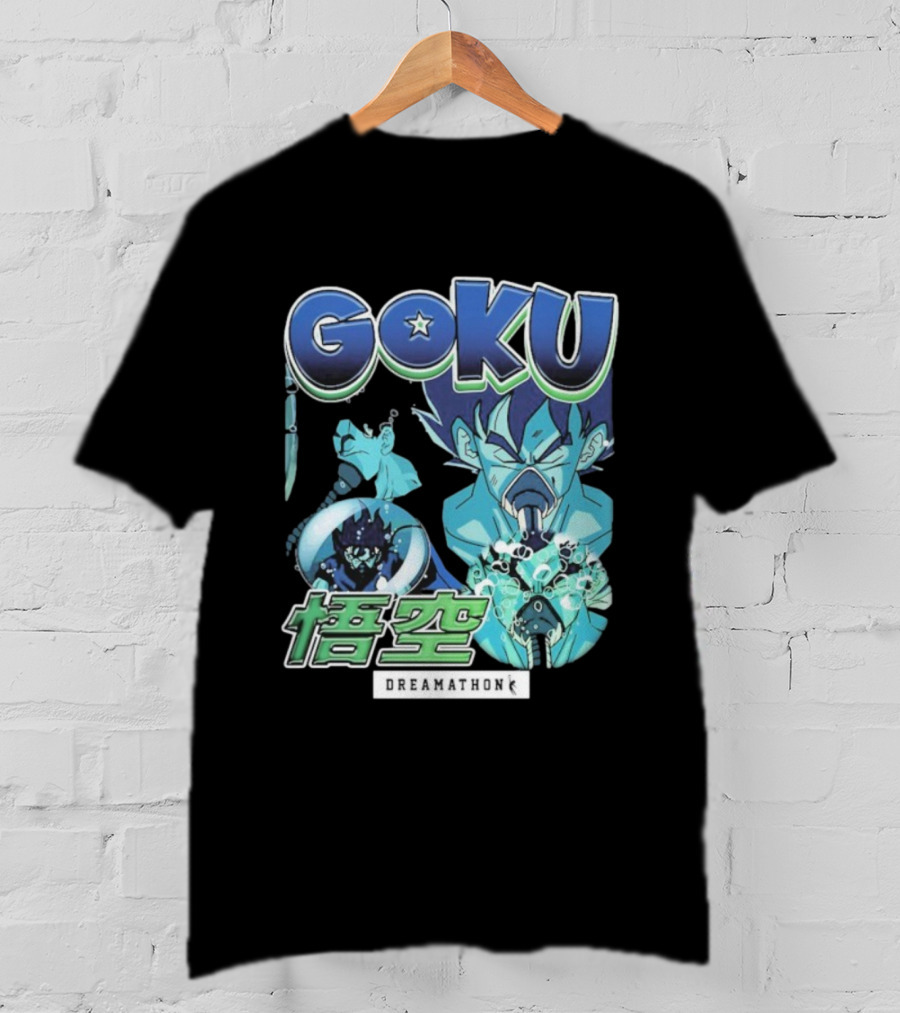 Goku Dreamathon Dragon Ball Blue Aura Kamehameha Burst T-Shirt