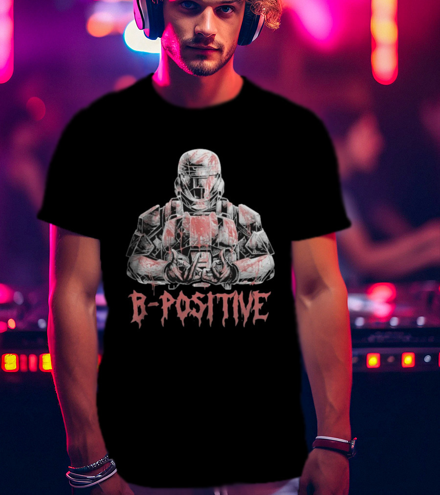 Halo Wars B Positive Spartan Armor Blood Theme T-Shirt