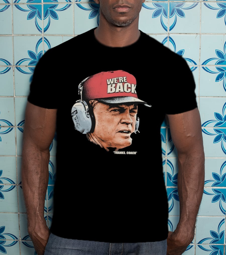 Matt Rhule We’re Back Thanks Coach Nebraska Cornhuskers Headset T-Shirt