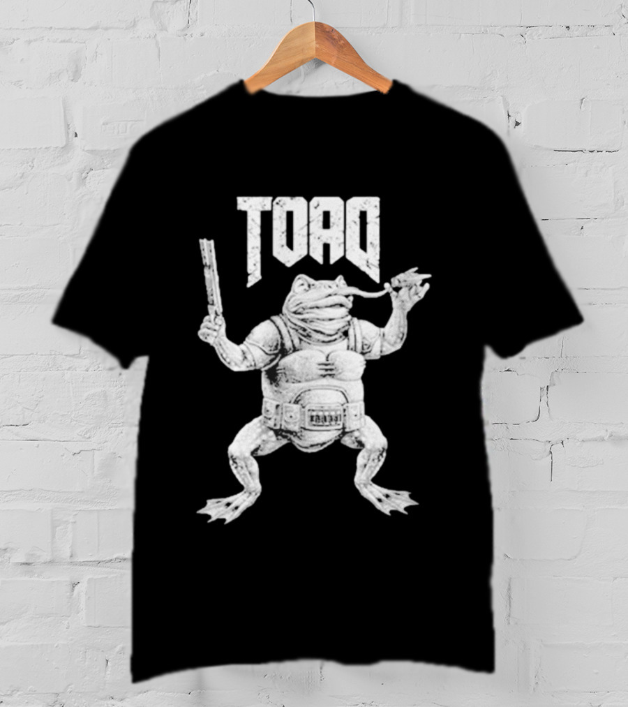 Toad Frog Warrior With Gun And Sword T-Shirt