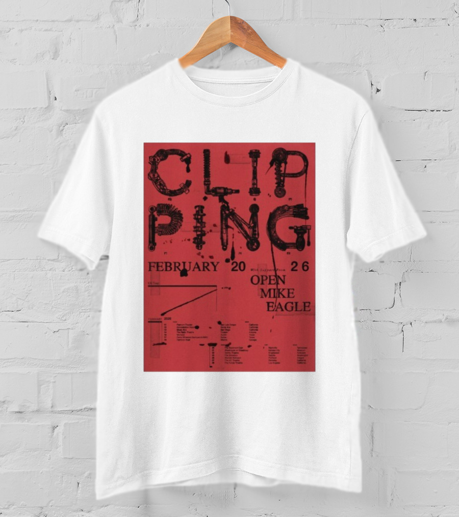 Clipping Open Mike Eagle February 2026 Tour USA With Special Guest T-Shirt