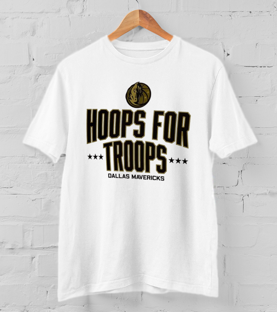 Dallas Mavericks Hoops For Troops Basketball Event With Stars T-Shirt