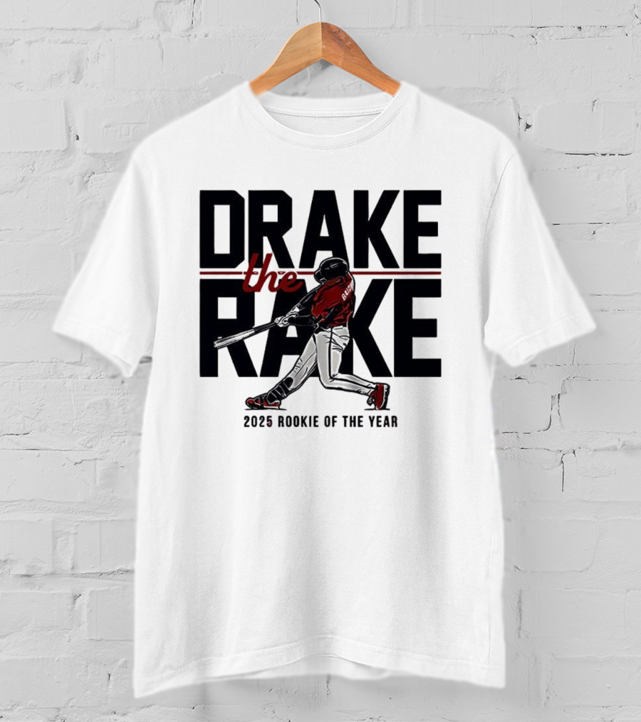Drake The Rake 2025 Rookie Of The Year Atlanta Braves Baseball T-Shirt