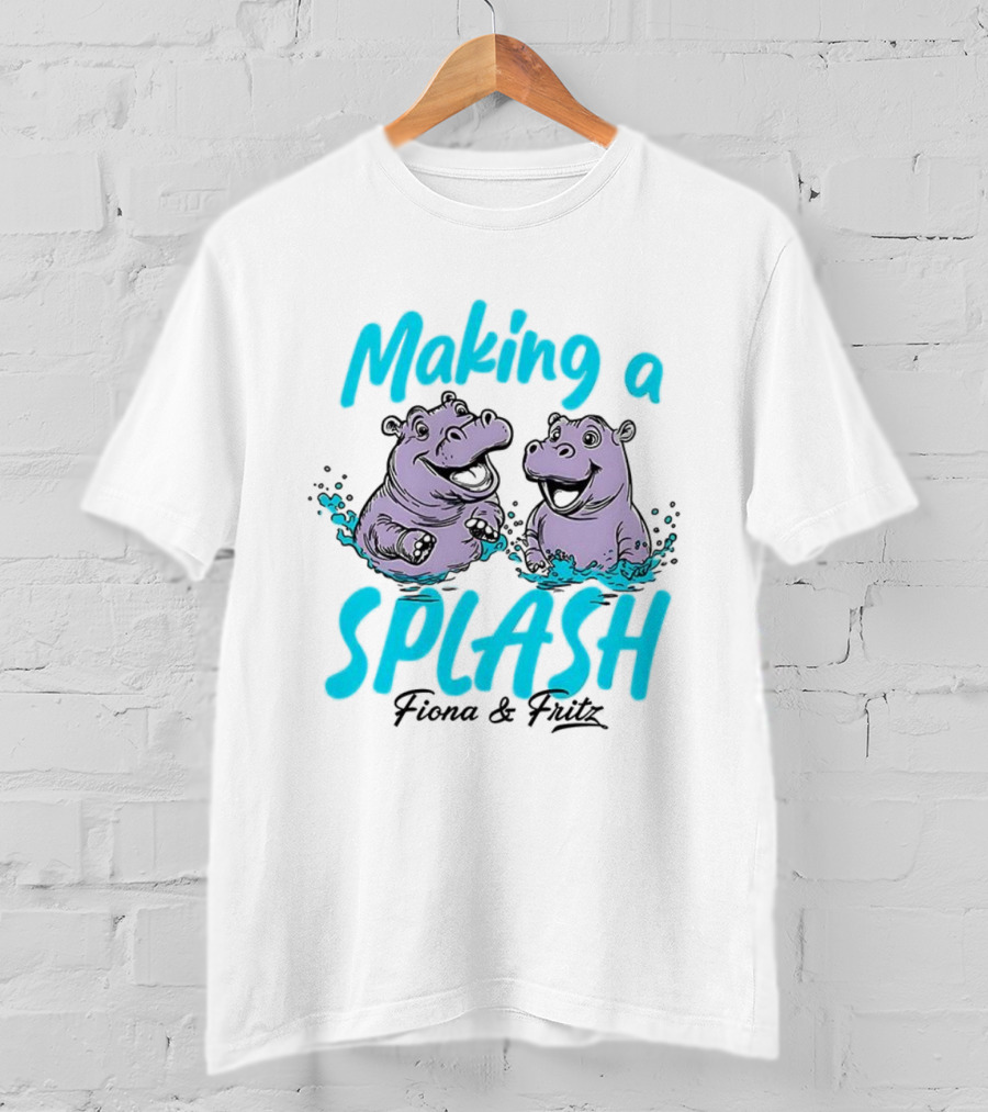 Making A Splash Fiona And Fritz Hippo Fun T-Shirt