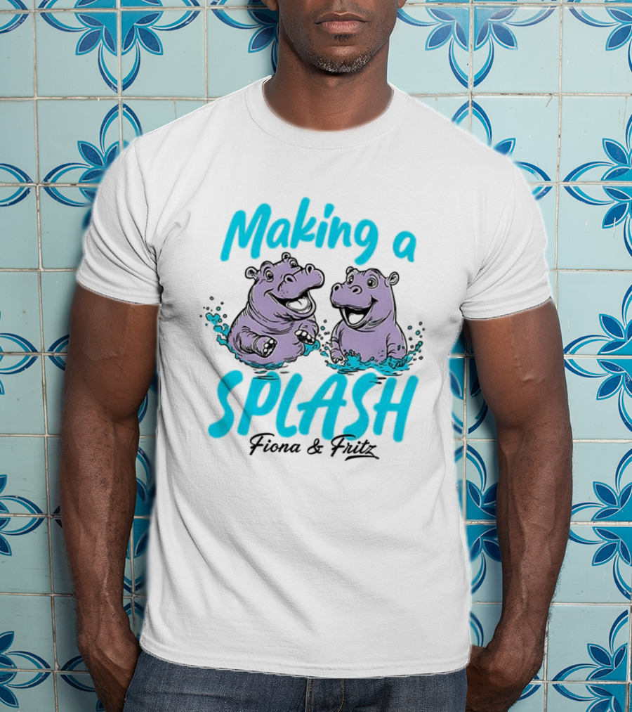 Making A Splash Fiona And Fritz Hippo Fun T-Shirt