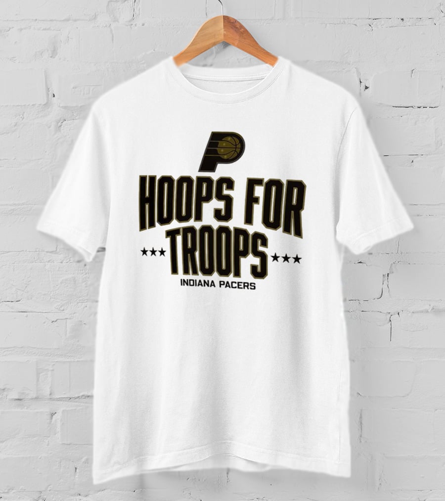 Indiana Pacers Hoops For Troops Stars Basketball T-Shirt