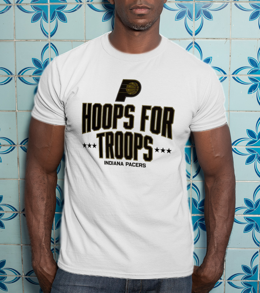 Indiana Pacers Hoops For Troops Stars Basketball T-Shirt