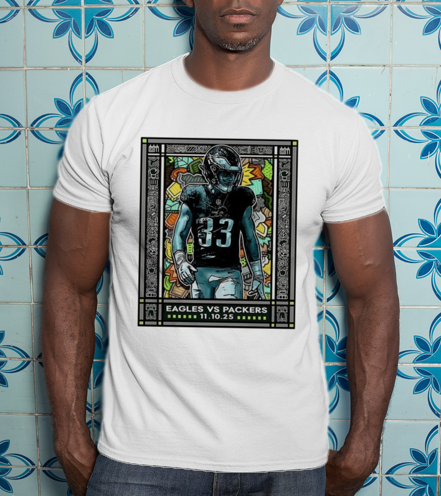 Eagles Vs Packers November 10 2025 Football Number 33 Philadelphia T-Shirt