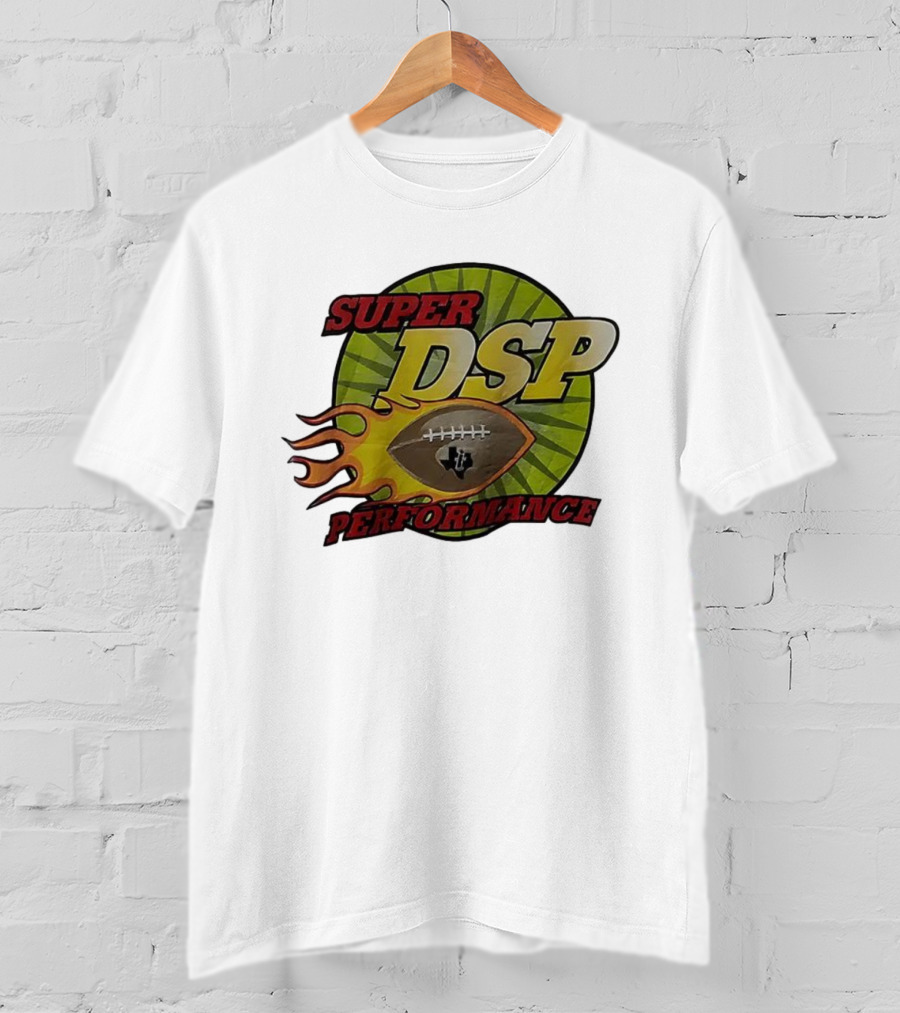Super DSP Performance Flaming Football Graphic T-Shirt