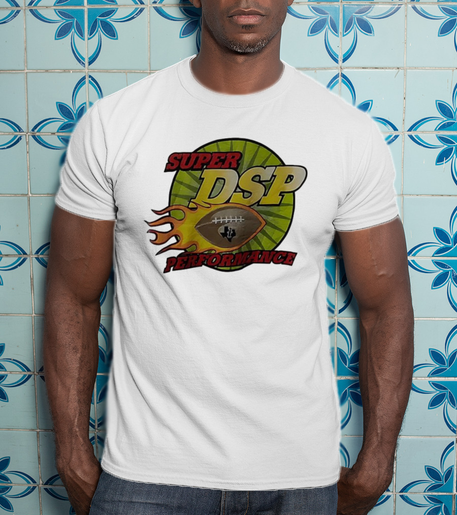 Super DSP Performance Flaming Football Graphic T-Shirt